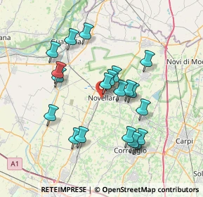 Mappa 42017 Novellara RE, Italia (6.7895)