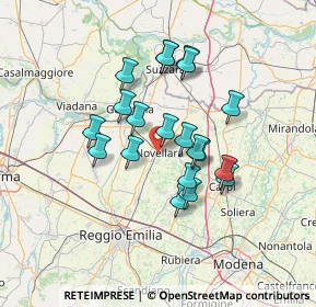 Mappa 42017 Novellara RE, Italia (11.296)