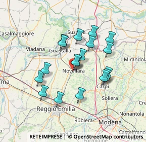 Mappa Via Benigno Zaccagnini, 42017 Novellara RE, Italia (12.07)