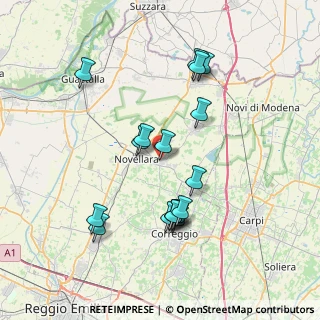 Mappa Piazza Roma, 42012 Campagnola Emilia RE, Italia (7.32824)