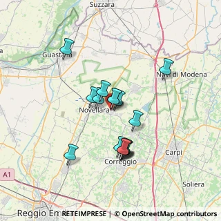 Mappa Piazza Roma, 42012 Campagnola Emilia RE, Italia (5.76938)