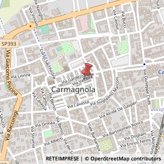 Mappa Via Ferruccio Valobra, 63, 10022 Carmagnola, Torino (Piemonte)