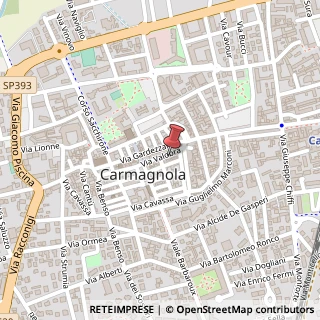 Mappa Via Ferruccio Valobra, 55, 10022 Carmagnola, Torino (Piemonte)