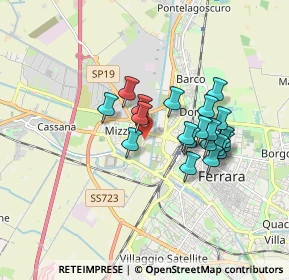 Mappa Via Luigi Turchi, 44122 Ferrara FE, Italia (1.4385)