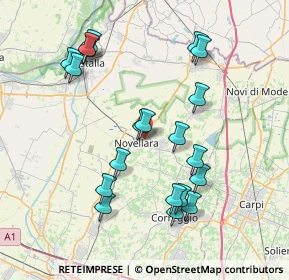 Mappa Viale dello Sport, 42017 Novellara RE, Italia (7.924)