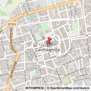 Mappa Via Valobra F., 96, 10022 Carmagnola, Torino (Piemonte)