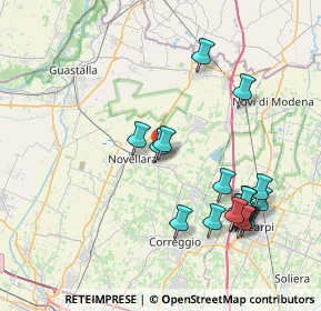 Mappa Via A. Cattania, 42012 Campagnola Emilia RE, Italia (8.6295)