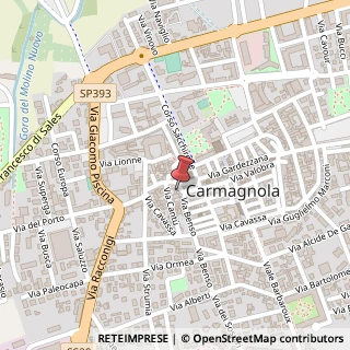 Mappa Via Ferruccio Valobra, 143, 10022 Carmagnola, Torino (Piemonte)