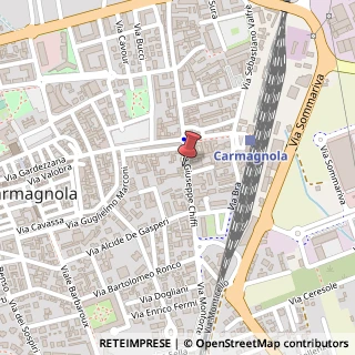 Mappa Via Giuseppe Chiffi, 18, 10022 Carmagnola, Torino (Piemonte)
