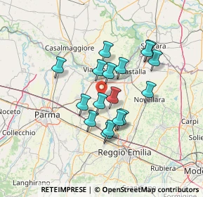 Mappa 42028 Poviglio RE, Italia (11.10941)