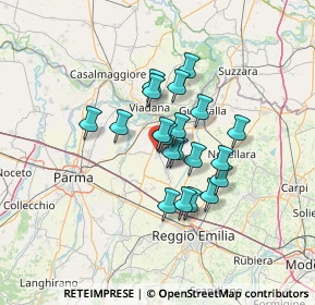Mappa 42028 Poviglio RE, Italia (9.7615)