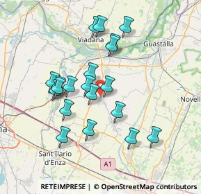 Mappa 42028 Poviglio RE, Italia (6.7255)