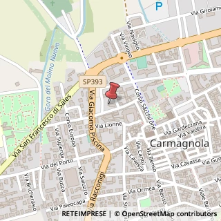 Mappa Via Avv. Ferrero, 28, 10022 Carmagnola, Torino (Piemonte)