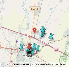 Mappa Via Giuseppe Moruzzi, 43122 Parma PR, Italia (4.1875)