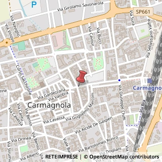 Mappa Via Ferruccio Valobra, 17, 10022 Carmagnola, Torino (Piemonte)