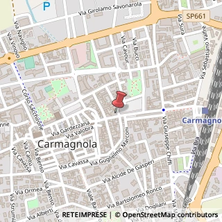 Mappa Via Ferruccio Valobra, 4 BIS, 10022 Carmagnola, Torino (Piemonte)