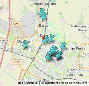 Mappa Via Antonio Fortunato Oroboni, 44122 Ferrara FE, Italia (1.54067)