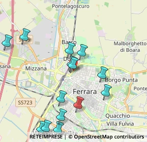 Mappa Via Porta Catena, 44122 Ferrara FE, Italia (2.23571)