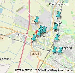 Mappa Via della Foglia, 44122 Ferrara FE, Italia (1.38727)