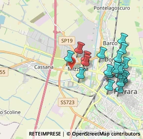Mappa Via della Foglia, 44122 Ferrara FE, Italia (2.0545)