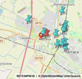 Mappa Via della Foglia, 44122 Ferrara FE, Italia (1.765)