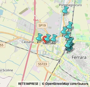 Mappa Via della Foglia, 44122 Ferrara FE, Italia (1.72385)