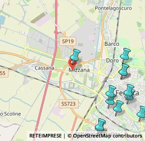 Mappa Via della Foglia, 44122 Ferrara FE, Italia (2.9925)