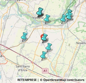 Mappa Via del Gambetto, 42028 Poviglio RE, Italia (7.67143)