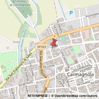 Mappa Viale Giuseppe Garibaldi, 6, 10022 Carmagnola, Torino (Piemonte)