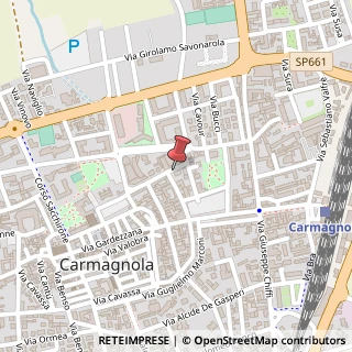 Mappa Via Eleonora Duse, 12, 10022 Carmagnola, Torino (Piemonte)