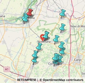 Mappa Via Giuseppe Parini, 42017 Novellara RE, Italia (7.72667)