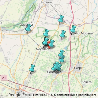 Mappa Via Castellaro, 42012 Campagnola Emilia RE, Italia (6.164)