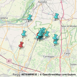 Mappa Via A. Segni, 42017 Novellara RE, Italia (4.405)