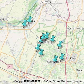 Mappa Via A. Segni, 42017 Novellara RE, Italia (5.98909)