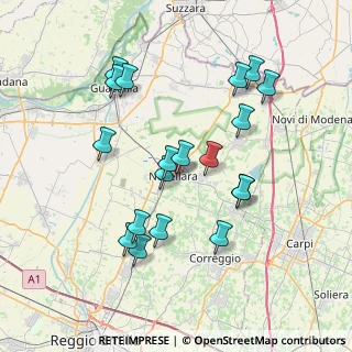 Mappa Via 4 Novembre, 42017 Novellara RE, Italia (7.35684)