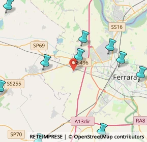 Mappa Via Giuseppe Ungaretti, 44124 Ferrara FE, Italia (6.74571)