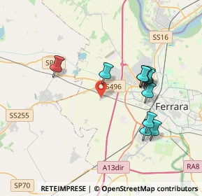 Mappa Via Giuseppe Ungaretti, 44124 Ferrara FE, Italia (3.55545)