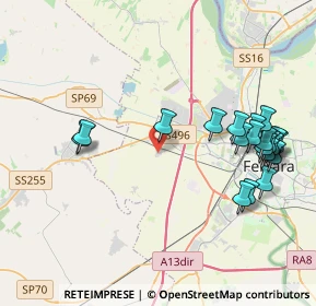 Mappa Via Giuseppe Ungaretti, 44124 Ferrara FE, Italia (4.5475)