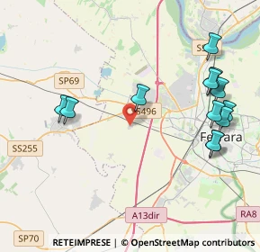 Mappa Via Giuseppe Ungaretti, 44124 Ferrara FE, Italia (4.72167)