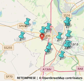 Mappa Via Giuseppe Ungaretti, 44124 Ferrara FE, Italia (3.69769)