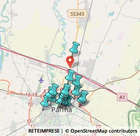 Mappa SS343, 43122 Parma PR, Italia (4.01278)