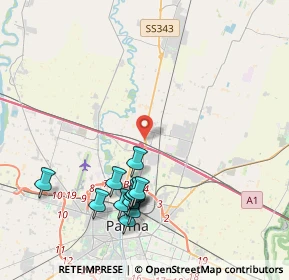 Mappa SS343, 43122 Parma PR, Italia (4.3375)