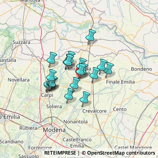 Mappa Via Palmiro Togliatti, 41036 Medolla MO, Italia (9.962)