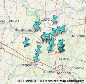 Mappa Via Gonzaga, 42017 Novellara RE, Italia (10.512)