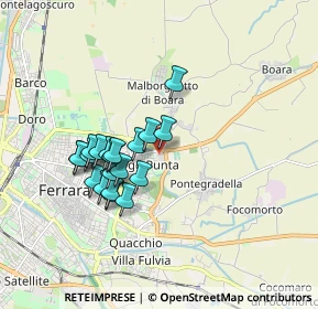 Mappa Via Copparo Centro commerciale le Mura a, 44123 Ferrara FE, Italia (1.4955)