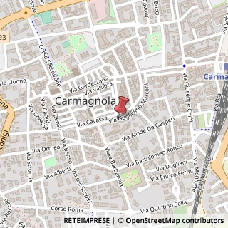 Mappa Via Guglielmo Marconi, 20, 10022 Carmagnola, Torino (Piemonte)