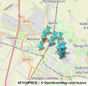 Mappa Via Ugo Tognazzi, 44122 Ferrara FE, Italia (1.22846)