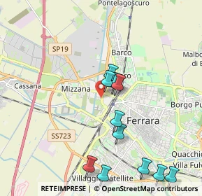 Mappa Via Ugo Tognazzi, 44122 Ferrara FE, Italia (2.15)