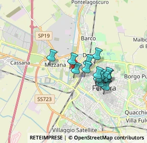 Mappa Via Ugo Tognazzi, 44122 Ferrara FE, Italia (1.25857)
