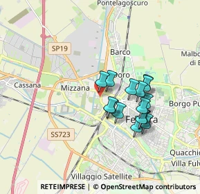 Mappa Via Ugo Tognazzi, 44122 Ferrara FE, Italia (1.412)
